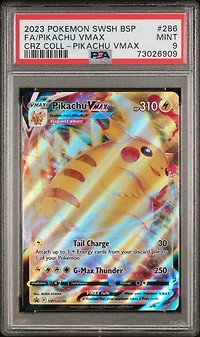 2023 Pokemon Swsh Black Star Promo 286 Full Art/pikachu Vmax Crown Zenith Collections-pikachu Vmax PSA