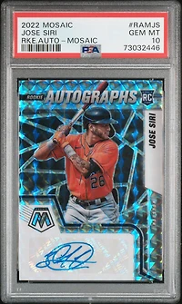 2022 Panini Mosaic Rookie Autographs Ramjs Jose Siri Mosaic PSA 10