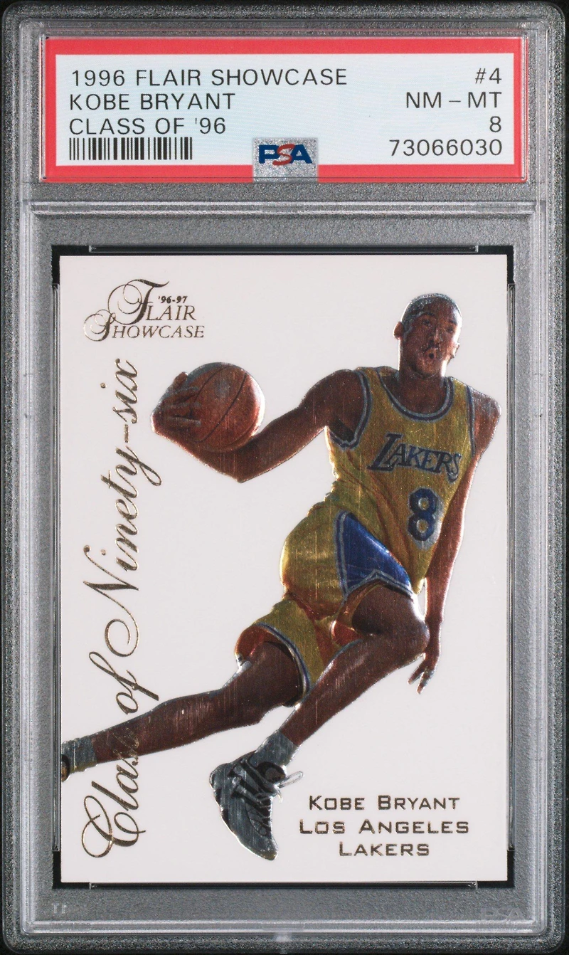 1996 Flair Showcase Class Of '96 4 Kobe Bryant PSA 8