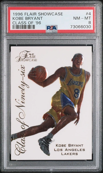 1996 Flair Showcase Class Of '96 4 Kobe Bryant PSA 8