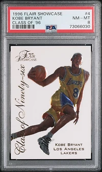 1996 Flair Showcase Class Of '96 4 Kobe Bryant PSA 8