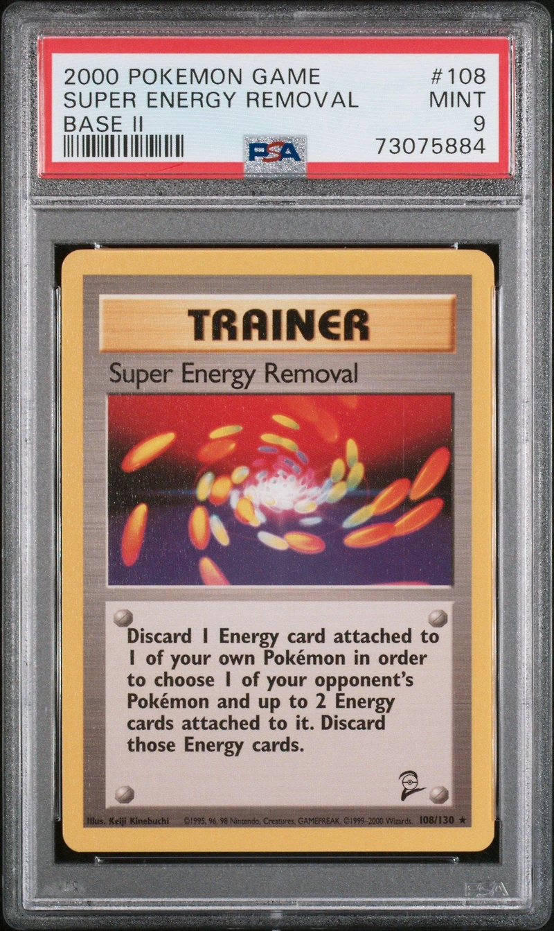 2000 Pokemon Game Base Ii 108 Super Energy Removal PSA 9