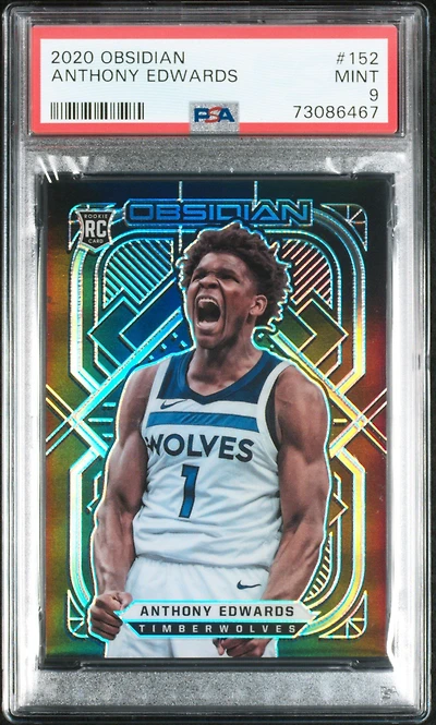 2020 Panini Obsidian 152 Anthony Edwards PSA 9