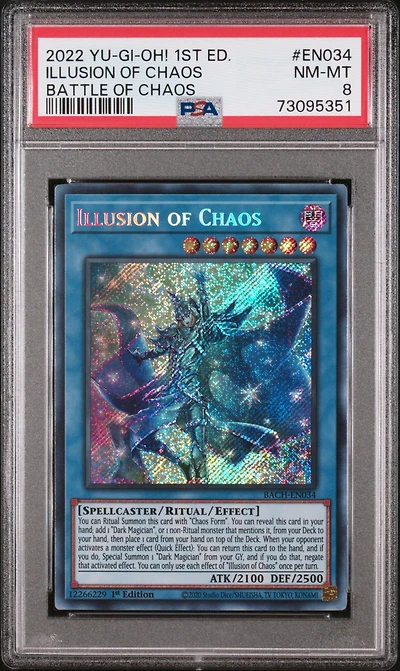 2022 Yu-gi-oh! Bach-battle Of Chaos En034 Illusion Of Chaos 1st Edition PSA
