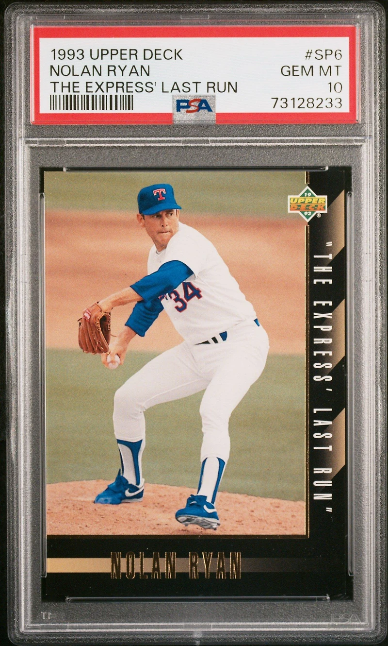 1993 Upper Deck Sp6 Nolan Ryan The Express' Last Run PSA 10
