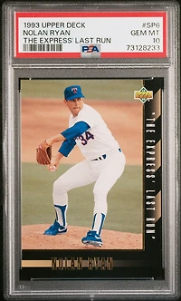 1993 Upper Deck Sp6 Nolan Ryan The Express' Last Run PSA 10