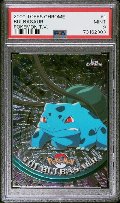 2000 Topps Chrome Pokemon T.v. 1 Bulbasaur PSA