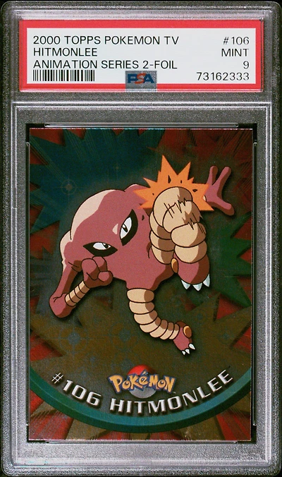 2000 Topps Pokemon Tv Animation Series 2 106 Hitmonlee Foil PSA 9