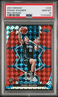 2021 Panini Mosaic 220 Franz Wagner Red Mosaic PSA 10