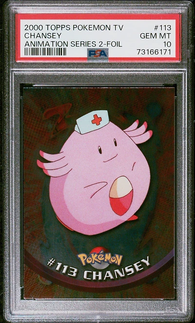 2000 Topps Pokemon Tv Animation Series 2 113 Chansey Foil PSA 10
