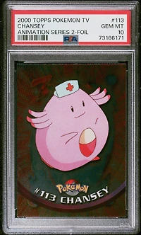 2000 Topps Pokemon Tv Animation Series 2 113 Chansey Foil PSA 10