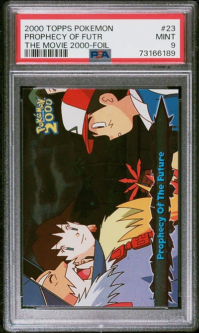2000 Topps Pokemon The Movie 2000 23 Prophecy Of The Future Foil PSA 9