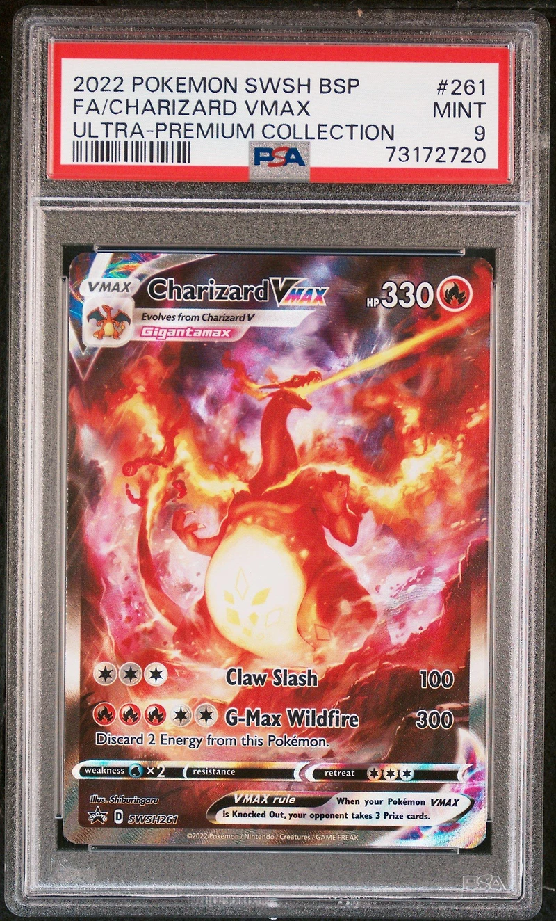 2022 Pokemon Swsh Black Star Promo 261 Fa/charizard Vmax PSA