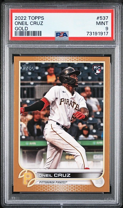 2022 Topps 537 Oneil Cruz Gold PSA 9