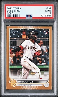 2022 Topps 537 Oneil Cruz Gold PSA 9