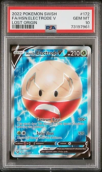 2022 Pokemon Sword & Shield Lost Origin 172 Full Art/hisuian Electrode V PSA