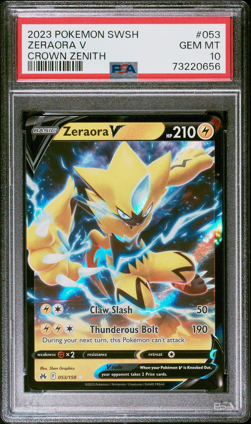 2023 Pokemon Sword And Shield Crown Zenith 053 Zeraora V PSA