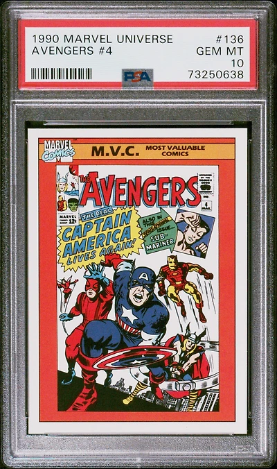 1990 Marvel Universe 136 Avengers #4 PSA 10