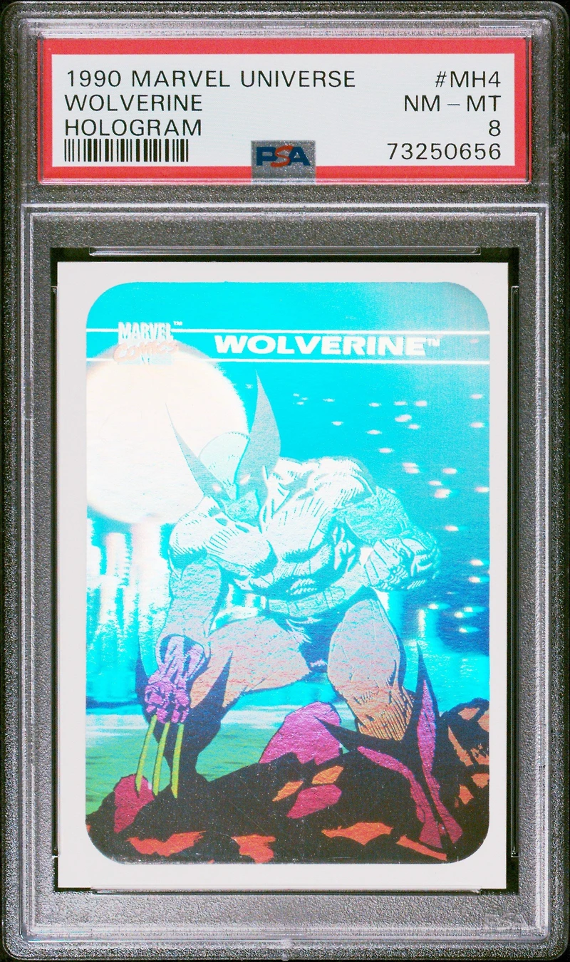 1990 Marvel Universe Hologram Mh4 Wolverine PSA