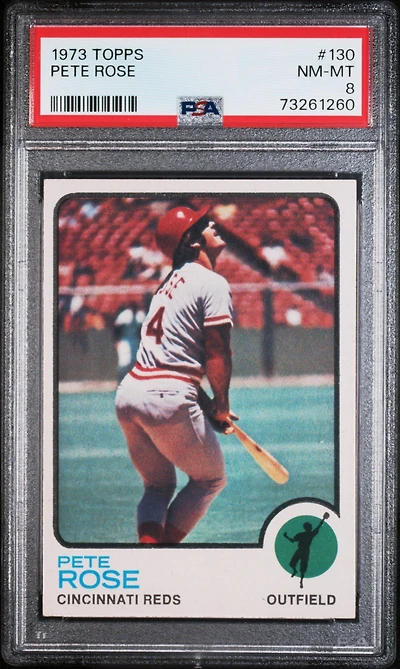 1973 Topps 130 Pete Rose PSA 8