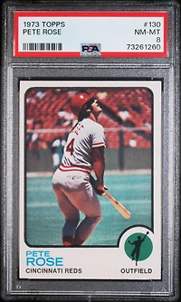 1973 Topps 130 Pete Rose PSA 8