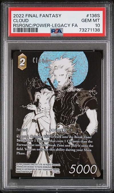 2022 Final Fantasy Resurgence Of Power 136s Cloud Legacy Full Art PSA 10