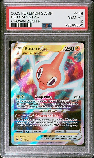 2023 Pokemon Sword And Shield Crown Zenith 046 Rotom Vstar PSA 10