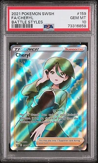 2021 Pokemon Sword & Shield Battle Styles 159 Full Art/cheryl PSA