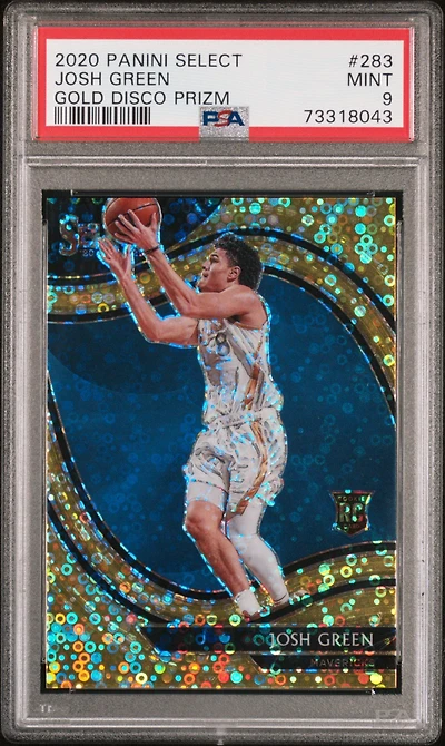 2020 Panini Select 283 Josh Green Gold Disco Prizm PSA 9