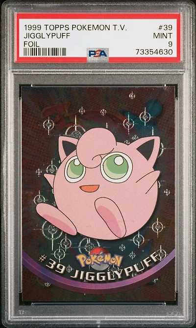 1999 Topps Pokemon Tv 39 Jigglypuff Foil PSA 9