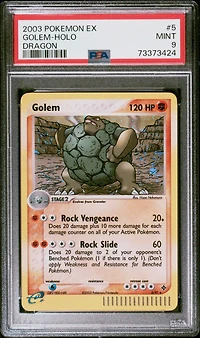 2003 Pokemon Ex Dragon 5 Golem-holo PSA 9