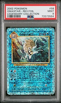 2002 Pokemon Legendary Collection 58 Omastar-reverse Foil PSA 9