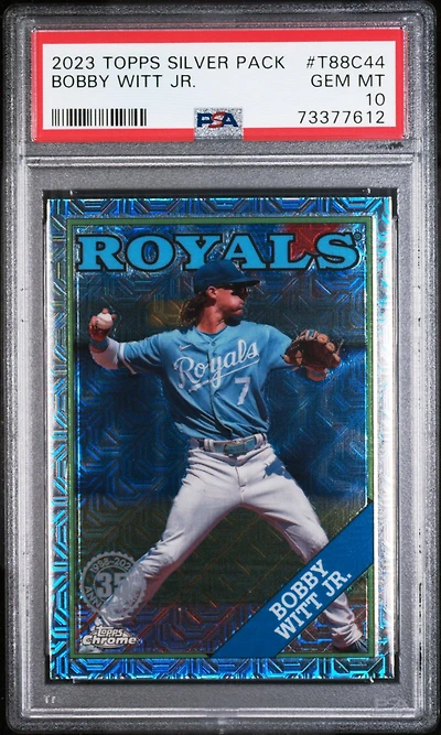 2023 Topps Silver Pack 1988 Chrome Promo T88c44 Bobby Witt Jr. PSA 10