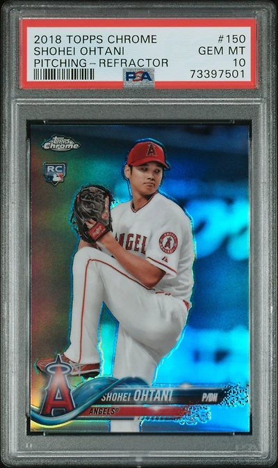 2018 Topps Chrome 150 Shohei Ohtani Pitching-refractor PSA 10
