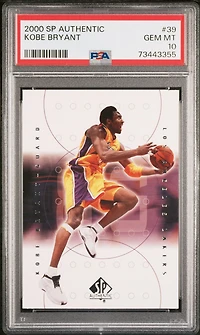 2000 Sp Authentic 39 Kobe Bryant PSA 10