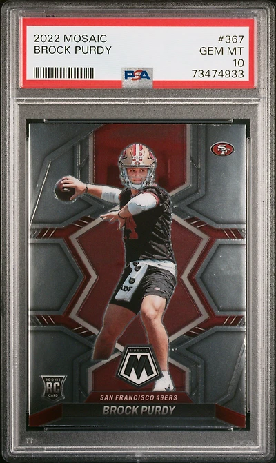 2022 Panini Mosaic 367 Brock Purdy PSA