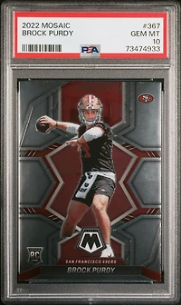 2022 Panini Mosaic 367 Brock Purdy PSA