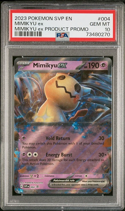 2023 Pokemon Svp En-sv Black Star Promo 004 Mimikyu Ex Mimikyu Ex Sealed Product Promo PSA 10