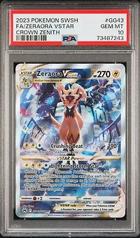 2023 Pokemon Sword And Shield Crown Zenith Gg43 Fa/zeraora Vstar PSA