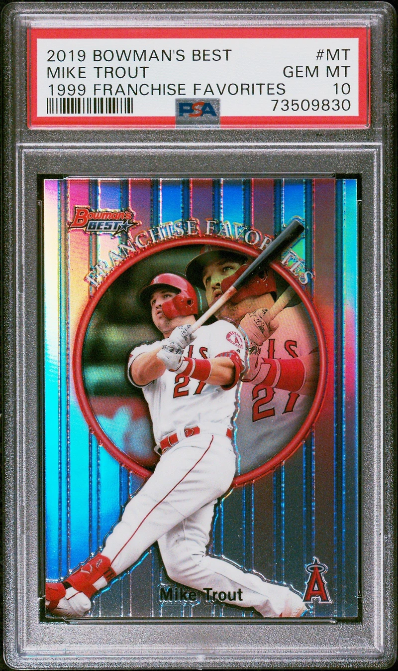 2019 Bowman's Best 1999 Franchise Favorites Mt Mike Trout PSA 10