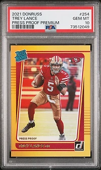 2021 Panini Donruss 254 Trey Lance PSA 10