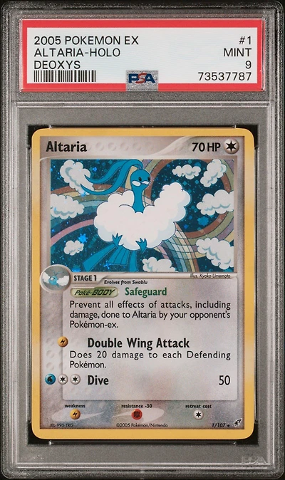 2005 Pokemon Ex Deoxys 1 Altaria PSA 9