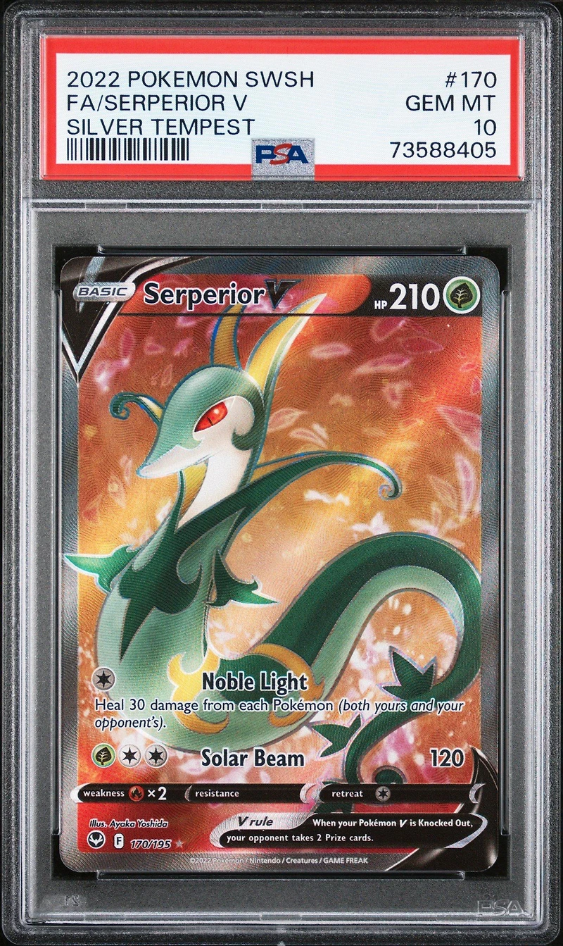2022 Pokemon Sword & Shield Silver Tempest 170 Fa/serperior V PSA 10