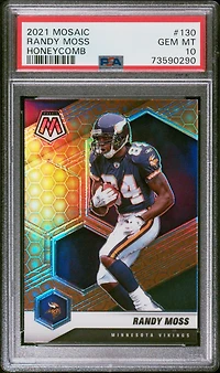 2021 Panini Mosaic 130 Randy Moss Honeycomb PSA 10