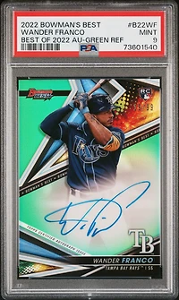 2022 Bowman's Best Best Of 2022 Autographs B22wf Wander Franco Green Refractor PSA 9