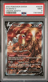 2023 Pokemon Sword And Shield Crown Zenith Gg36 Fa/entei V PSA 9
