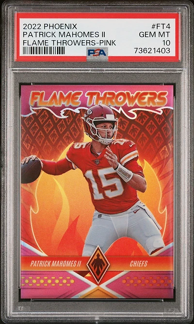 2022 Panini Phoenix Flame Throwers Ft4 Patrick Mahomes Ii PSA 10