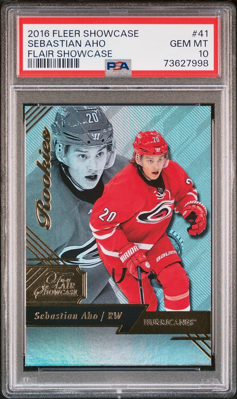 2016 Fleer Showcase Flair Showcase 41 Sebastian Aho PSA 10