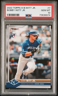 2022 Topps X Bobby Witt Jr. Crown Collection 7 Bobby Witt Jr. PSA 10