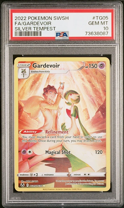 2022 Pokemon Sword & Shield Silver Tempest Tg05 Full Art/gardevoir PSA